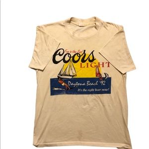 Vintage 1992 Coors Light Daytona Beach Tshirt. Size L
